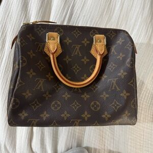 Louis Vuitton Monogram Speedy with Natural Leather Handles